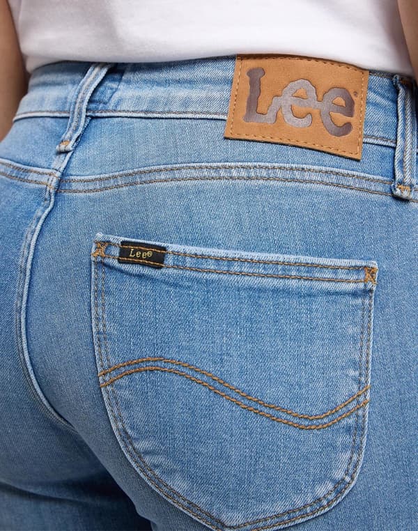 Lee SCARLETT SKINNY Mid Conversation KOMFORTABLE SKINNY BLÅ DENIM W32 L31