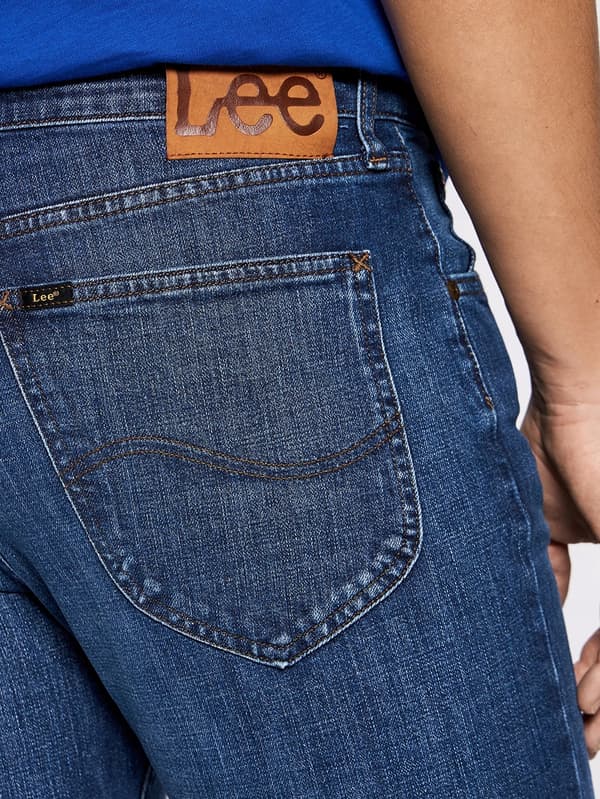 Lee AUSTIN REGULAR TAPERED Mellanblå Grass CLASSIC TAPERED DENIM W31 L32