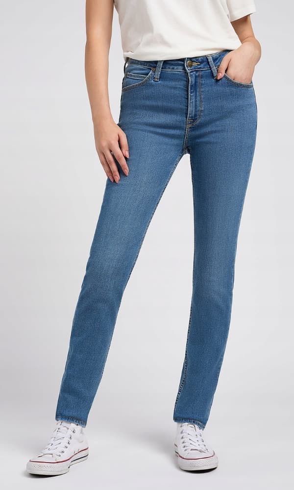 Lee SCARLETT HIGH Palette Cleanser TUBULAR BLUE DENIM W27 L31