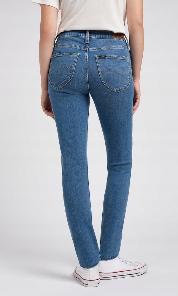 Lee SCARLETT HIGH Palette Cleanser TUBULAR BLUE DENIM W27 L31