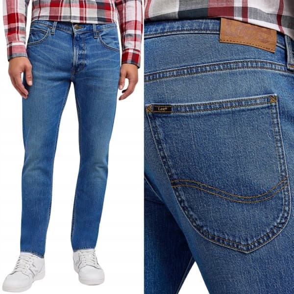 Lee LUKE SLIM TAPERED Indigo Vintage JEANS BLÅ JEANS W33 L32