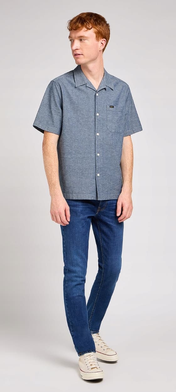 Lee LUKE SLIM TAPERED Springfield SKINNY DARK DENIM W36 L34