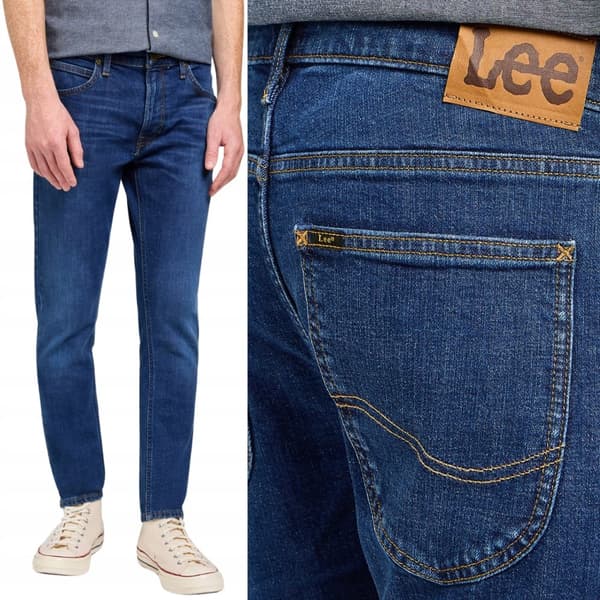 Lee LUKE SLIM TAPERED Springfield SKINNY DARK DENIM W36 L34