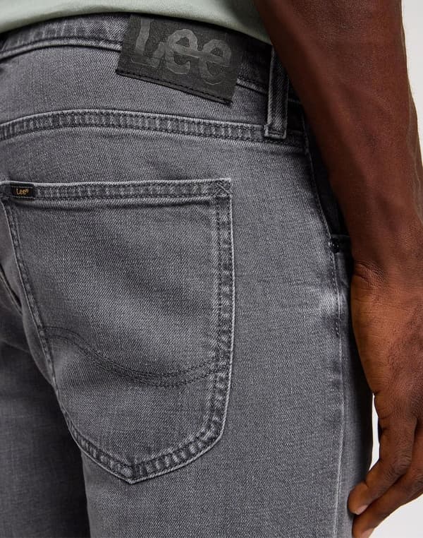 Lee LUKE SLIM TAPERED Off The Grid INDIGOOD SKINNY GRÅ DENIM W33 L34
