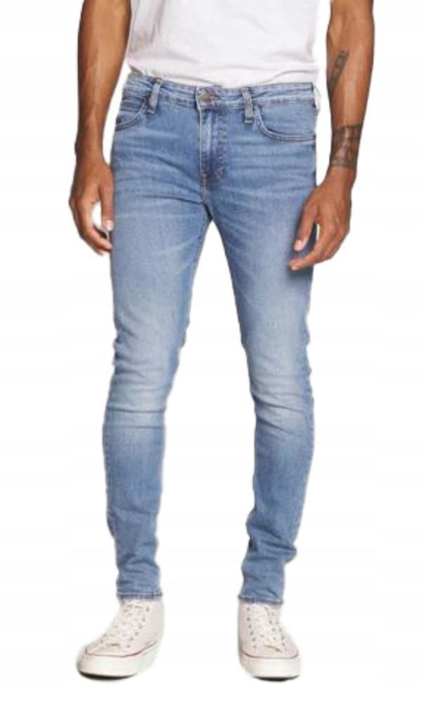 Lee MALONE SKINNY Amethyst SKINNY BLÅ STRETCH THIN DENIM W33 L32