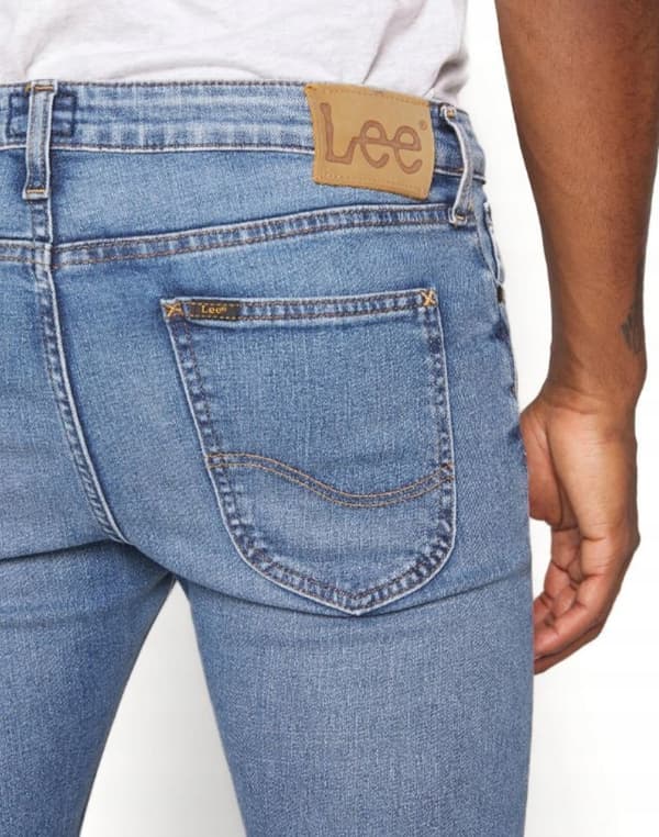 Lee MALONE SKINNY Amethyst SKINNY BLÅ STRETCH THIN DENIM W33 L32