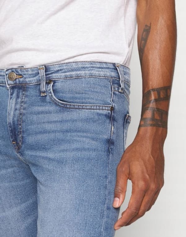 Lee MALONE SKINNY Amethyst SKINNY BLÅ STRETCH THIN DENIM W33 L32