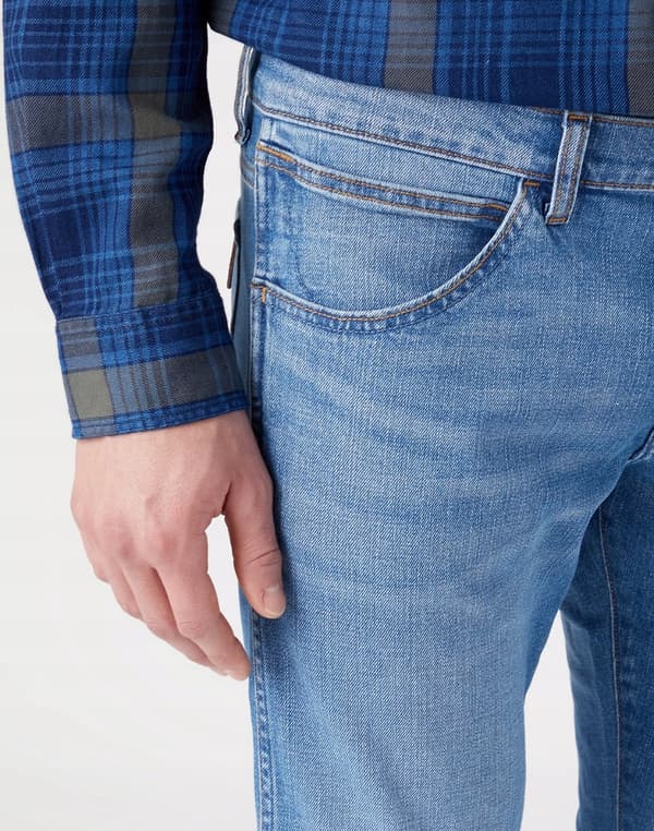 Wrangler BRYSON SKINNY Halt SKINNY BLUE DENIM W36 L32