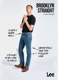 Pikkukuva 8 / 8: Lee BROOKLYN STRAIGHT Williamsburg CLASSIC LIGHT SOFT DENIM W36 L30