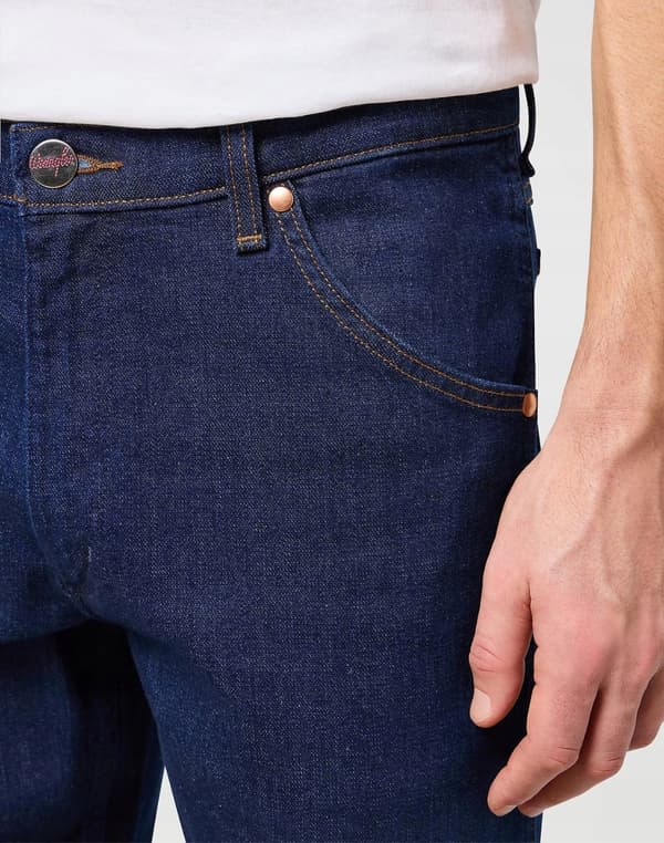 Wrangler 11MWZ ORIGINAL SLIM Rinse FITTED MARINBLÅ DENIM W33 L34