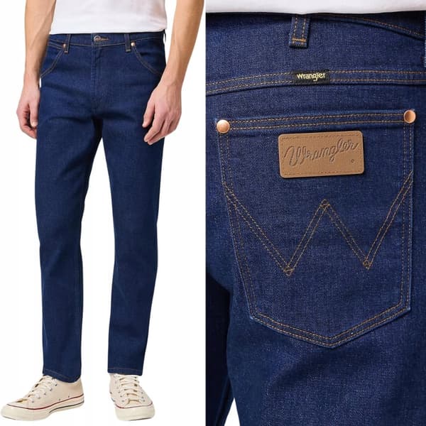 Wrangler 11MWZ ORIGINAL SLIM Rinse FITTED MARINBLÅ DENIM W33 L34