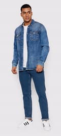 Miniatyrbillede 5 af 6: Wrangler Greensboro The Stone Ride Simple Dark Denim W40 L36