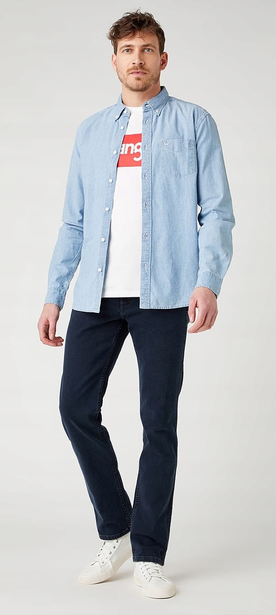Wrangler GREENSBORO Iron Blue NAVY DENIM W42 L30