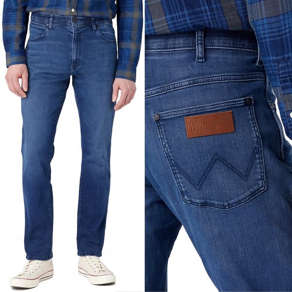 Wrangler River Free to Stretch Apollo Classic avsmalnande jeans W33 L32