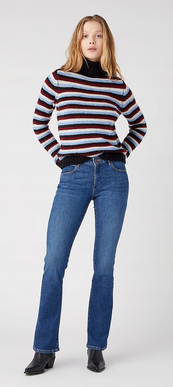 Wrangler BOOTCUT Renegade Body Bespoke FLARE MØRK DENIM W29 L32