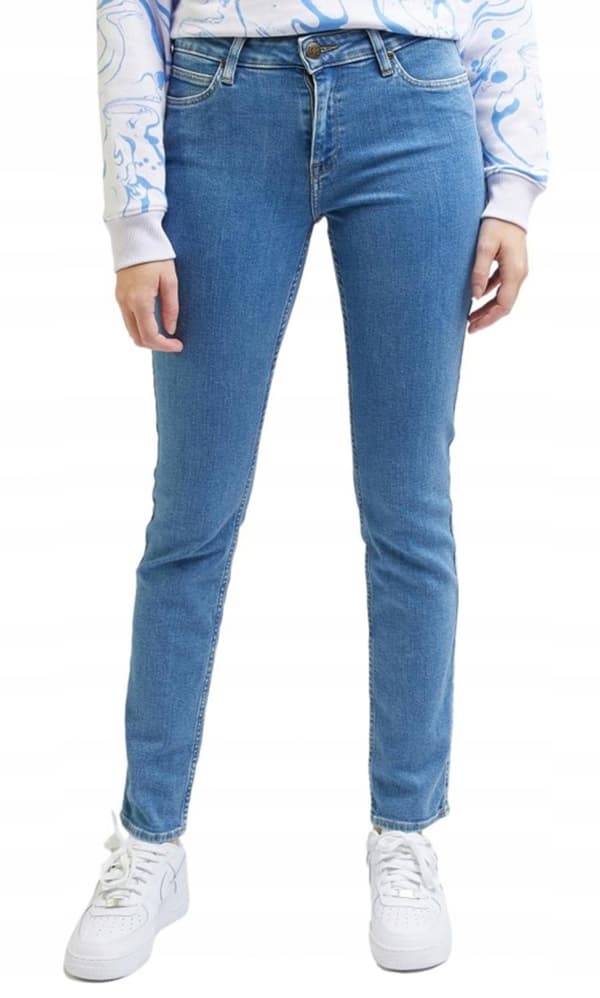 Lee ELLY SLIM Shredder Blue FITTED STRAIGHT STRETCH DENIM W31 L31