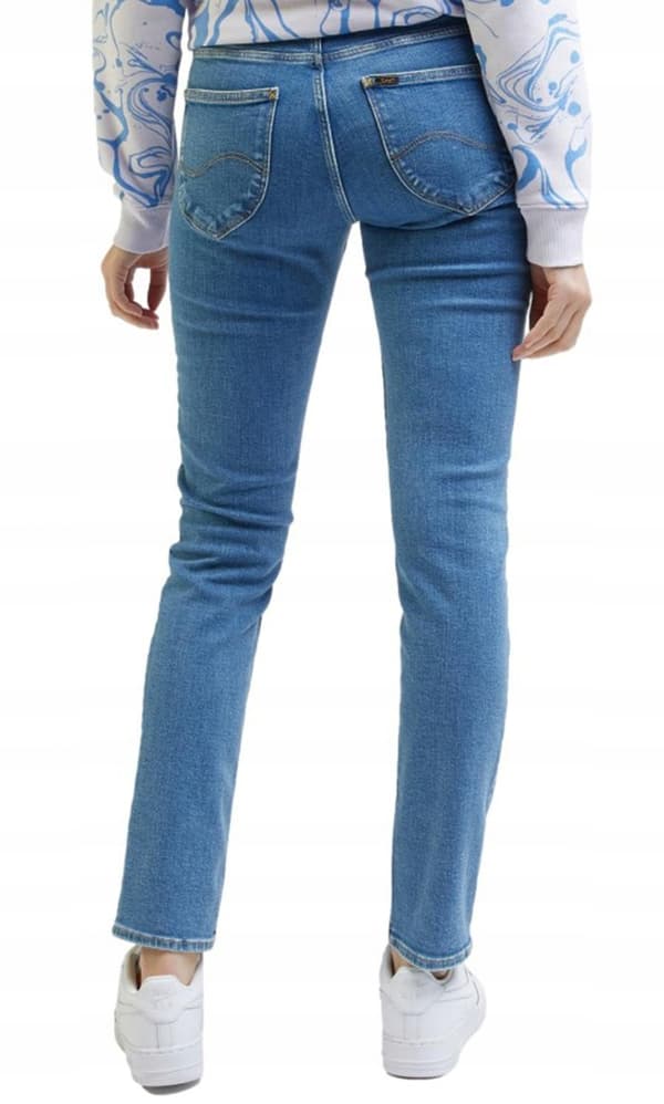 Lee ELLY SLIM Shredder Blue FITTED STRAIGHT STRETCH DENIM W31 L31
