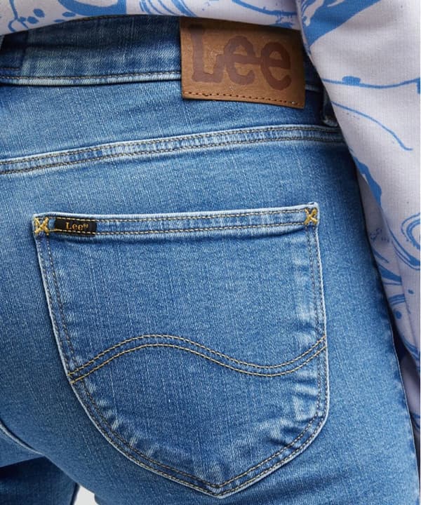 Lee ELLY SLIM Shredder Blue FITTED STRAIGHT STRETCH DENIM W31 L31
