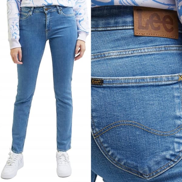 Lee ELLY SLIM Shredder Blue FITTED STRAIGHT STRETCH DENIM W31 L31