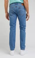 Miniatyrbillede 4 af 8: Lee RIDER SLIM Moody Blue Used FITTED TAPERED BLÅ DENIM W38 L34