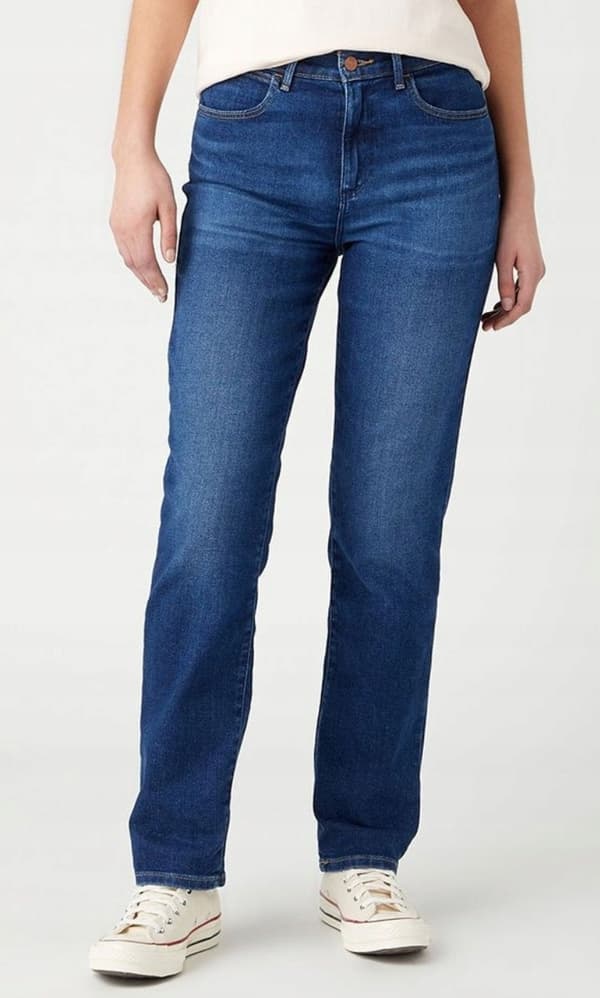 Wrangler STRAIGHT Dita STRAIGHT HIGH WAIST DARK DENIM W27 L32