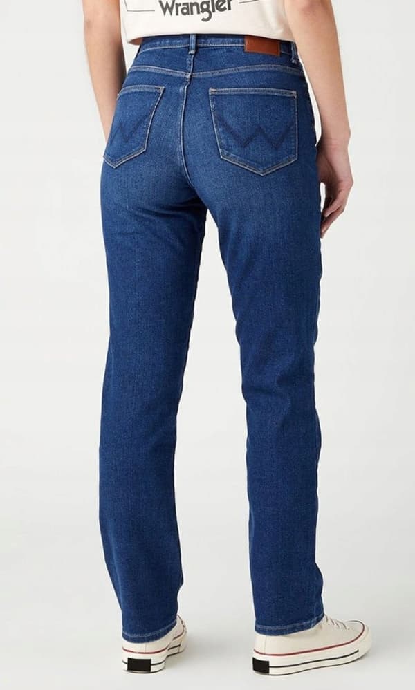 Wrangler STRAIGHT Dita STRAIGHT HIGH WAIST DARK DENIM W27 L32