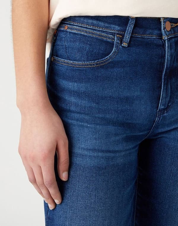 Wrangler STRAIGHT Dita STRAIGHT HIGH WAIST DARK DENIM W27 L32