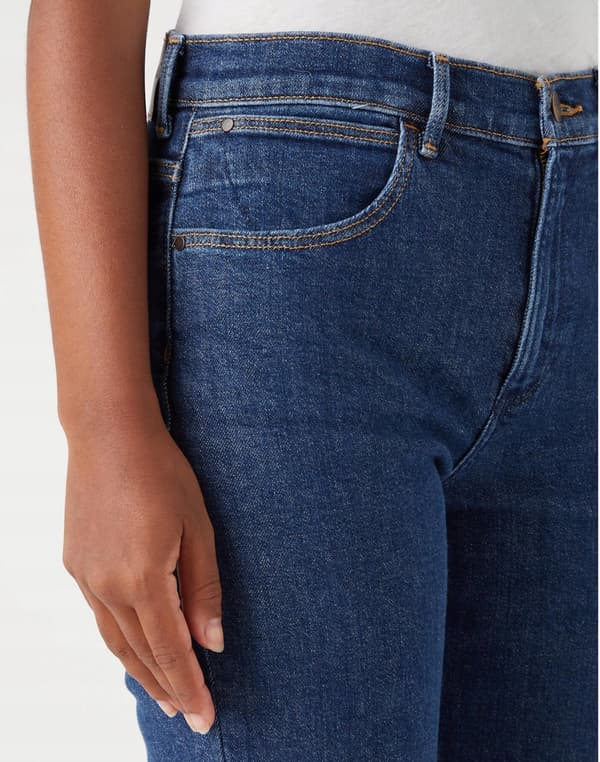 Wrangler STRAIGHT Dark Turn STRAIGHT HIGH WAIST DARK DENIM W28 L34