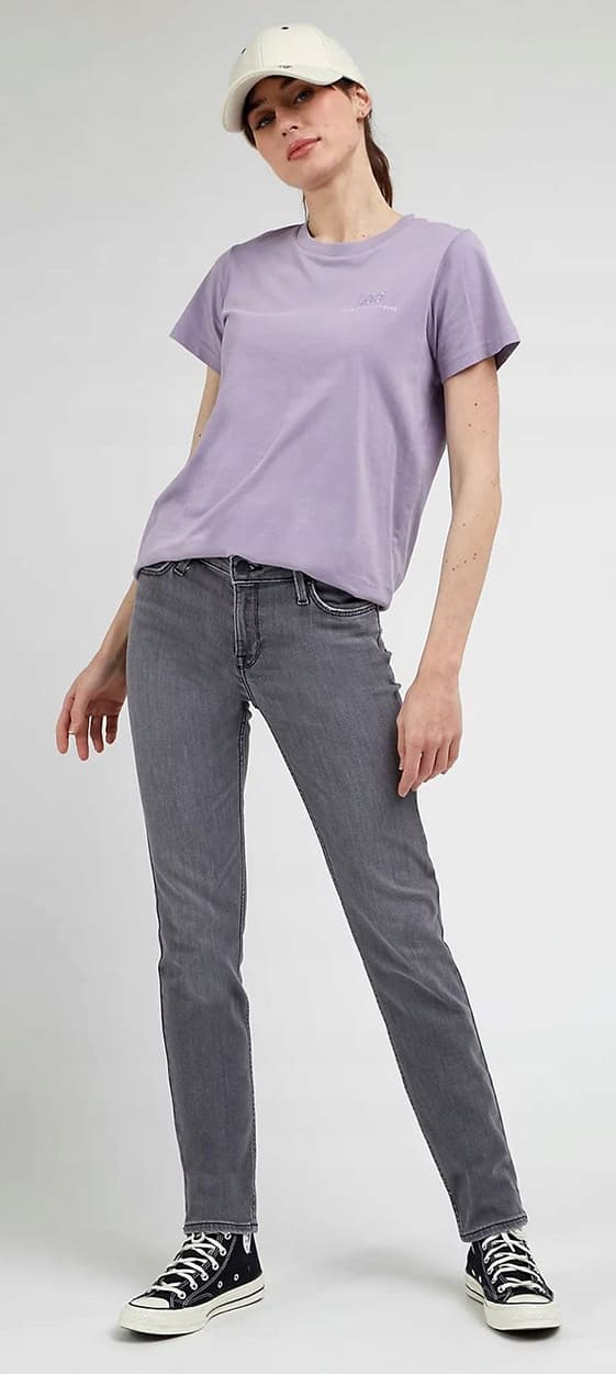 Lee ELLY SLIM Regal Grey STRAIGHT FIT GRÅ DENIM W31 L31