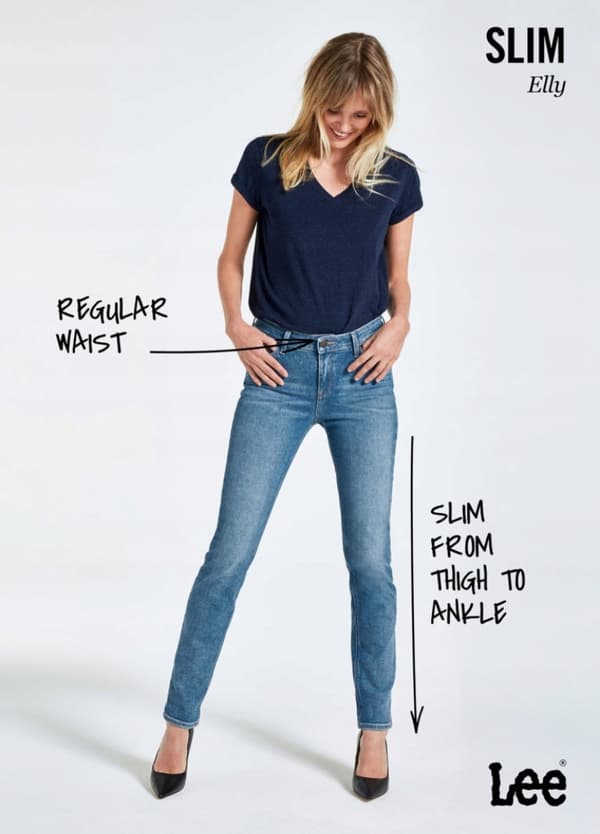Lee ELLY SLIM Regal Grey STRAIGHT FIT GRÅ DENIM W31 L31