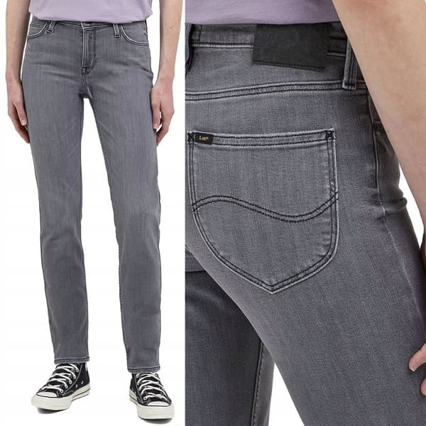 Lee ELLY SLIM Regal Grey STRAIGHT FIT GRÅ DENIM W31 L31