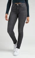 Pikkukuva 3 / 8: Lee SCARLETT HIGH Middle of the Night SKINNY HIGH WAIST GREY DENIM W28 L33