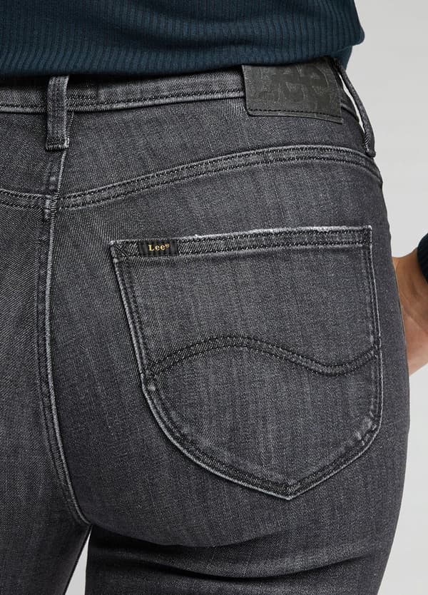 Lee SCARLETT HIGH Middle of the Night SKINNY HIGH WAIST GRÅ DENIM W27 L31