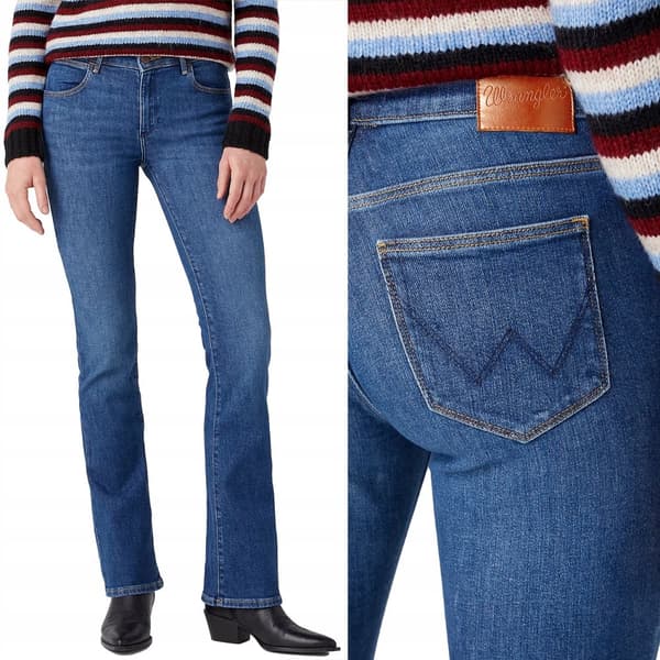 Wrangler Bootcut Renegade Body Bespoke Flare Mörk Denim W28 L32