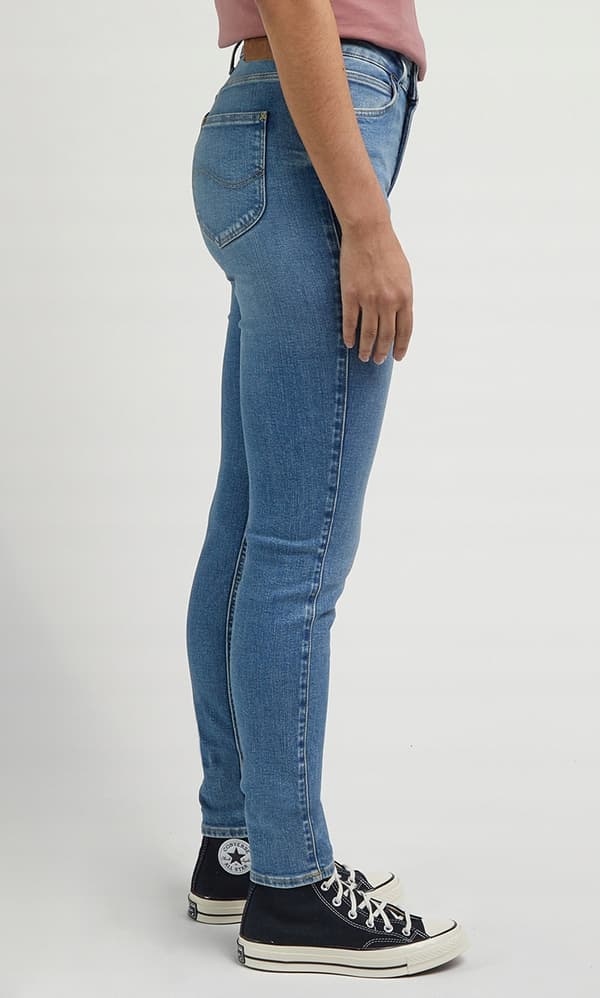 Lee SCARLETT HIGH Bright Storms SKINNY HIGH WAIST BLUE DENIM W28 L31