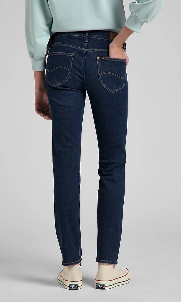 Lee ELLY SLIM Mörk Daisy FITTED RAKT MÖRK DENIM W27 L31