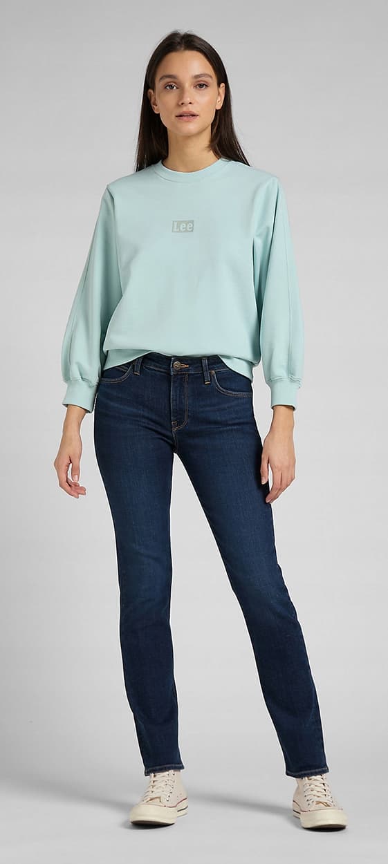 Lee ELLY SLIM Mörk Daisy FITTED RAKT MÖRK DENIM W27 L31