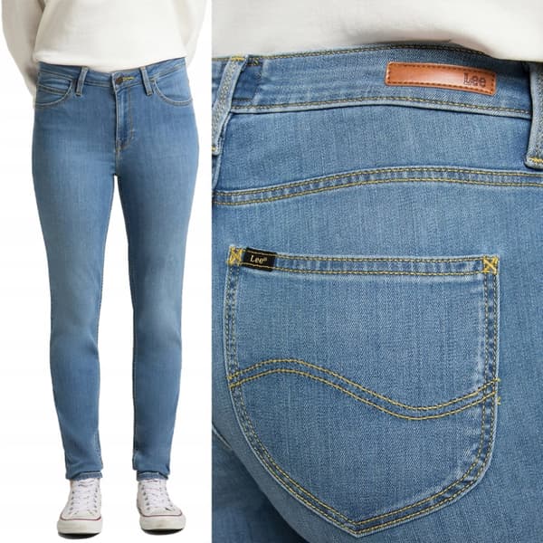 Lee SCARLETT HIGH Mid Blue SKINNY HIGH WAIST BLUE DENIM W28 L33