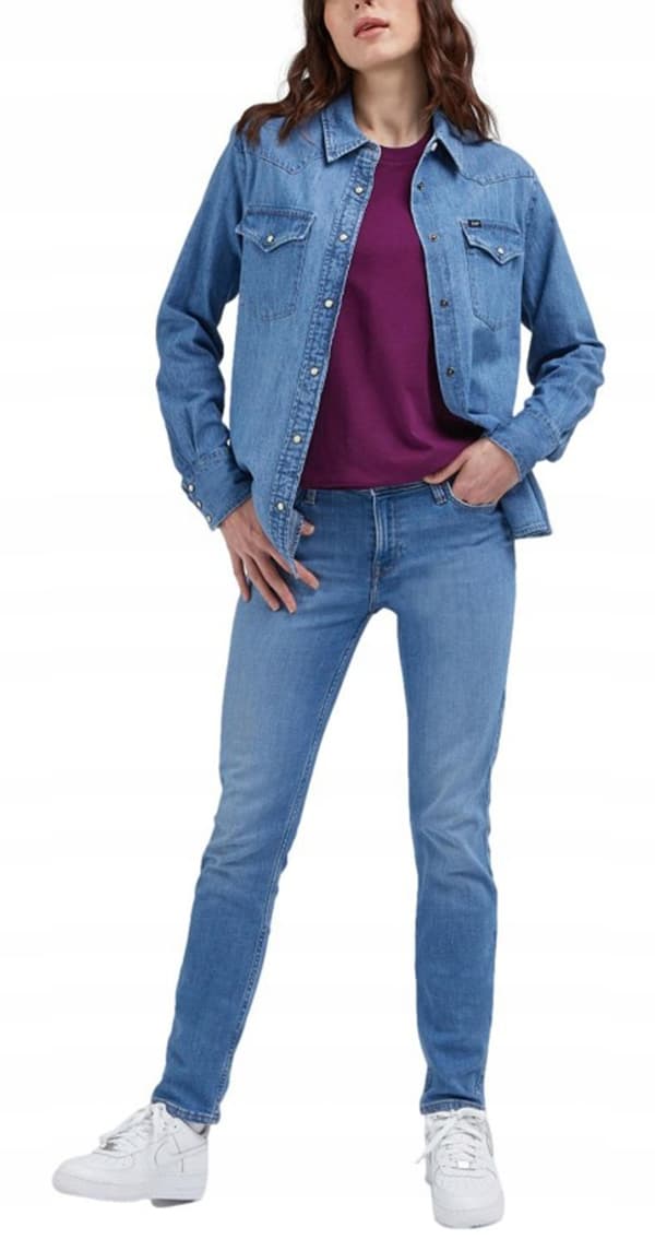 Lee ELLY SLIM Majestic Wave FIT BLÅ JEANS W31 L31
