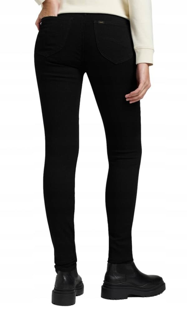 Lee SCARLETT HIGH Black Rinse SVARTA KJOLAR HÖG MIDJA W26 L31