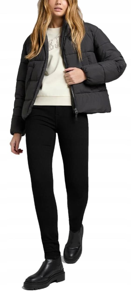 Lee SCARLETT HIGH Black Rinse SVARTA KJOLAR HÖG MIDJA W26 L31