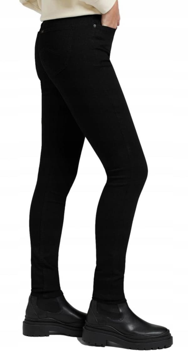 Lee SCARLETT HIGH Black Rinse SVARTA KJOLAR HÖG MIDJA W26 L31