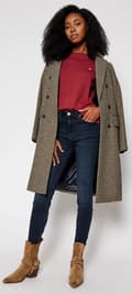 Miniatyrbild 5 av 7: Lee SCARLETT HIGH Worn Ebony SKINNY HIGH WAIST MÖRK JEANS W27 L31