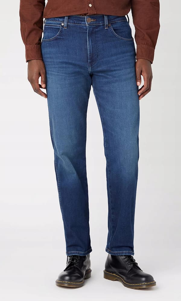 Wrangler FRONTIER RELAXED Grønne Fuzz 365 Varme Jeans Løs Pasform W32 L30