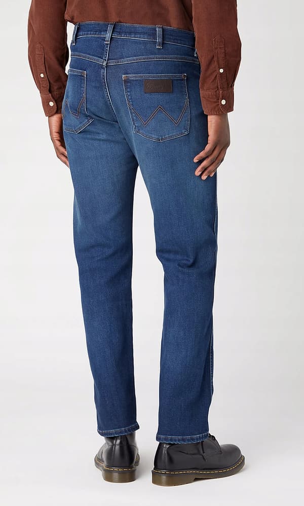 Wrangler FRONTIER RELAXED Grønne Fuzz 365 Varme Jeans Løs Pasform W32 L30