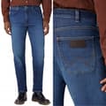 Miniatyrbillede 1 af 7: Wrangler FRONTIER RELAXED Grønne Fuzz 365 Varme Jeans Løs Pasform W32 L30