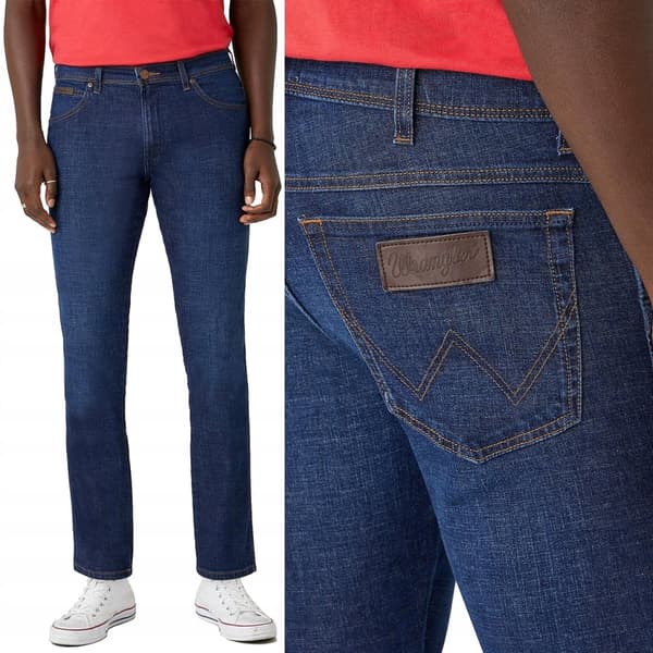 Wrangler Texas Rinse & Shine Tunn Marinblå Jeans W34 L30