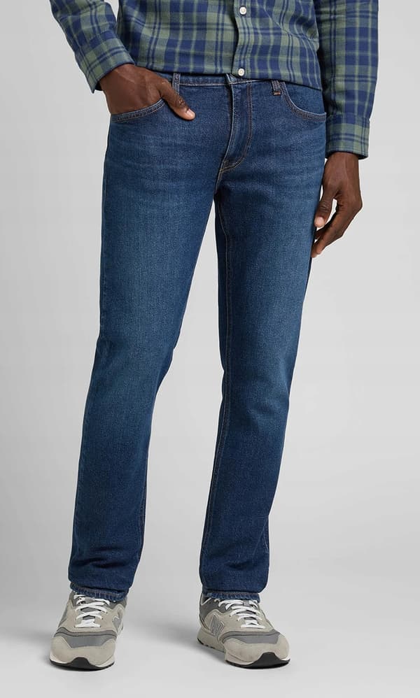 Lee LUKE SLIM TAPERED Subtilt sliten DENIM W30 L32