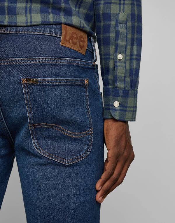 Lee LUKE SLIM TAPERED Subtilt sliten DENIM W30 L32