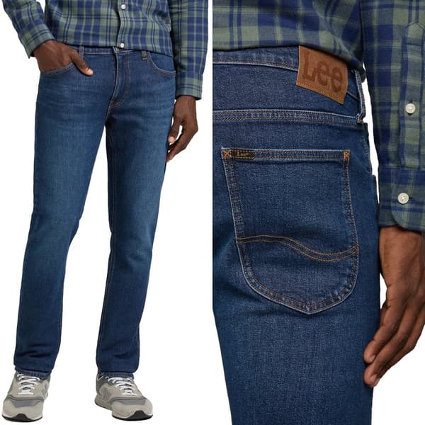 Lee LUKE SLIM TAPERED Subtilt sliten DENIM W30 L32